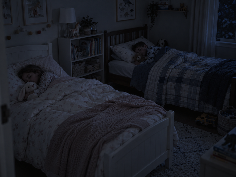 Your kids are asleep.