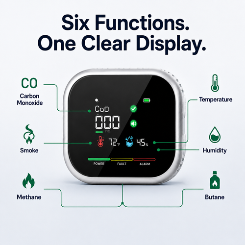 HomeHalo 6-in-1 Home Safety Monitor